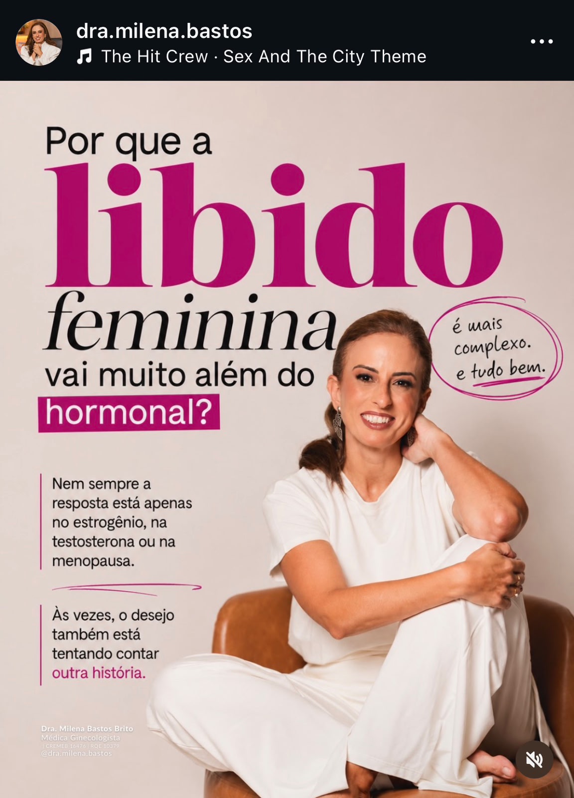 Post para a Dra. Milena Bastos: por que a libido feminina vai muito além do hormonal